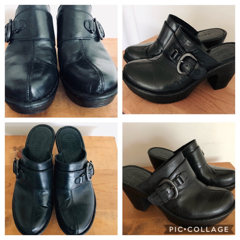 NWOT! BORN BLACK BUCKLE CLOG, 7 M/W - Picture 3 of 4